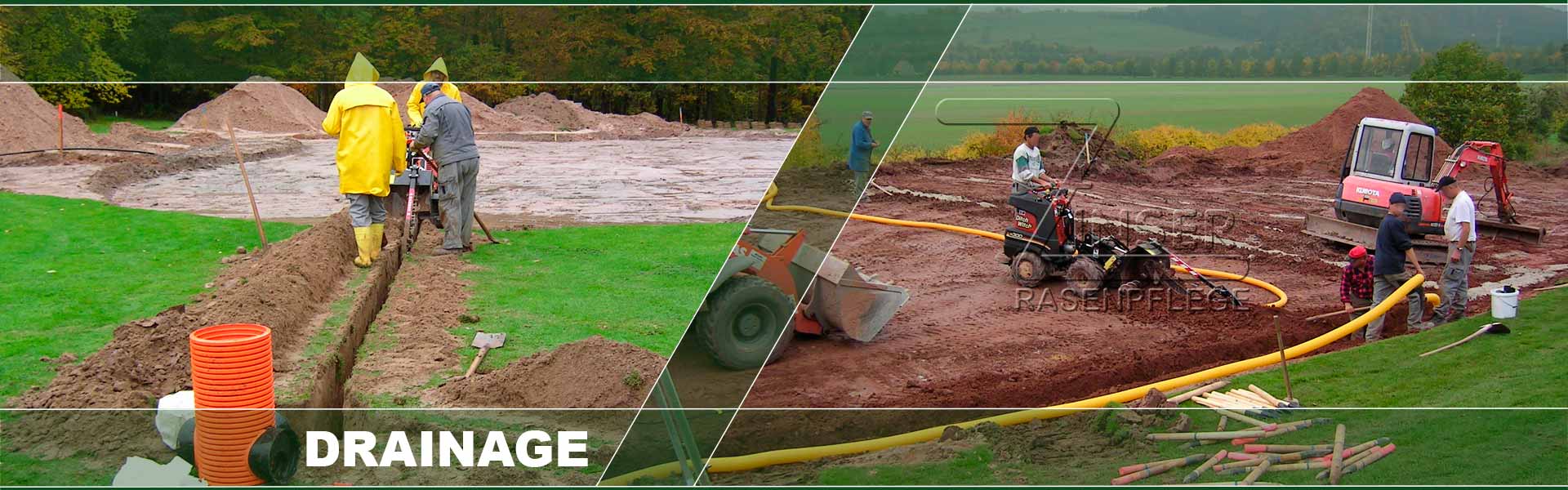 Drainage Zinser Rasenpflege Entwässerung Boden